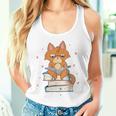 Cat & Amp Amp Book Lover シャツ 猫と本の愛好家 タンクトップ