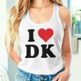 I Heart Dk Initials I Love DK First And Last Name D K タンクトップ