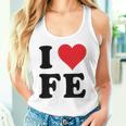 I Heart Fe Initials I Love FE First And Last Name F E タンクトップ