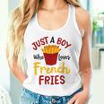 Just A Boy Who Loves French Fries フライドポテト じゃがいも ヴィーガン タンクトップ