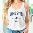 Lonetar Texas Tx ヴィンテージ アスレチック ネイビー スポーツデザイン タンクトップ