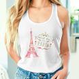 Meet Me In Paris 水彩プリントtシャツ エッフェル塔 タンクトップ