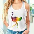 Ostrich African ダチョウ Animal Watercolor Graphic タンクトップ