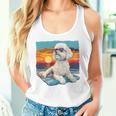 Sunny Day Doggy グラフィックデザイン ビーチレディ 子犬 長袖tシャツ タンクトップ