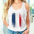 Vintage France Distressed Flag Illustration Graphic s タンクトップ