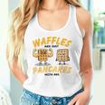 Waffles Are Just Pancakes With Abs Breakfast ワッフル愛好家 タンクトップ
