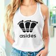 【バックプリント・背中側】アシデス Asides 足です。【変なデザイン屋さん】スポーツ ブランド パロディ 面白 タンクトップ