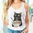 おもしろ猫 食べる 麺 ラーメン 日本猫 食べる 麺 タンクトップ