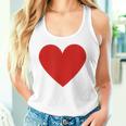 かわいい赤ミニマリスト ハート タンクトップ