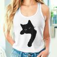 かわいい黒猫tシャツ ユニセックス タンクトップ