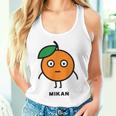 みかん Mikan 顔 イラスト かわいい おもしろ 面白い 簡単 シンプル ゆるい 果物 タンクトップ