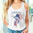 アメリカ国旗 愛国的 カジキ マーリン フロリダの鍵 タンクトップ