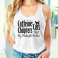 カフェイン猫・章 マイミッドナイトルーチン ナイトキャット フクロウ 長袖tシャツ タンクトップ