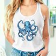 クール ブルー タコ 海 海 好き 触手 タコ好き タンクトップ