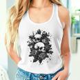 ゴシック フローラル アートワーク ゴス 美的 ローズ オルタナティブ フローラル タンクトップ