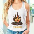 タキビ Takibi 焚き火 たきび キャンプ イラスト かわいい おもしろ キャンプグッズ タンクトップ