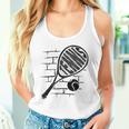 テニスラケット ボール シルエット 面白い スポーツ選手 コーチファン タンクトップ