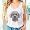 ホワイト トイプードル 犬 いぬ 顔 タンクトップ