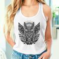 トライバル グレートフクロウ トーテム タトゥー 幾何学模様 タンクトップ