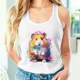 ハムスター 動物 カラフル モチーフ 抽象 アート 絵画 ハムスター タンクトップ