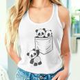 パンダ愛好家のためのポケットの中のかわいいカワイイベイビーパンダ タンクトップ