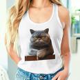 ブリティッシュショートヘア猫猫ママ猫ママかわいい猫 長袖tシャツ タンクトップ