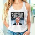 ホワイトハウスのクリスマス・トランプ・ファニー・ホリデーを夢見ている 長袖tシャツ タンクトップ