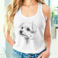 マルチーズ 犬 グラフィック ペット アートワーク マルチーズ タンクトップ