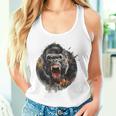 モンキー ゴリラ シルバーバック アニマル スプラッシュ グラフィティ アート タンクトップ