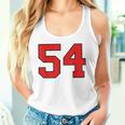 ラッキーナンバー54 クラシックカレッジアメリカン代表チームのファンプレイヤー タンクトップ