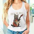ロックンロール ギター 猫 ビンテージ Rock ギタリスト 猫 長袖tシャツ タンクトップ