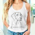 ワイマラナー ママ ワイマラナー ママ かわいい ラインアート 犬 アーティスティック タンクトップ