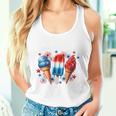 少年 赤 白 青 アメリカ国旗 7月4日 アイスキャンディー 愛国的 長袖tシャツ タンクトップ