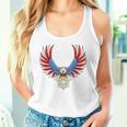 愛国的なアメリカ国旗イーグル 7月4日 バックプリント アメリカン タンクトップ