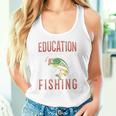 教育は重要ですが、釣りは重要です 面白い 長袖tシャツ タンクトップ