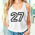 数字 27 ヴィンテージ ブラックホワイト タンクトップ