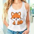森のかわいい面白いキツネの子動物は小さなキツネが大好きです タンクトップ
