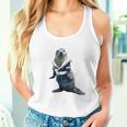 楽しいセーラー服のユーモラスなアザラシ タンクトップ