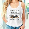 犬の解剖学ドーベルマン犬 長袖tシャツ タンクトップ