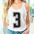 背番号 3 チーム短大スポーツ背番号付きユニフォーム タンクトップ
