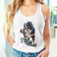 面白いスケートボード バーニーズマウンテンドッグ スケーター スケートグラフィック タンクトップ