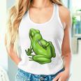 面白い邪悪なカエル サカラスティック 怒っているカエル かわいい 不機嫌な狂気 タンクトップ