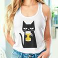 面白い黒猫はビールが大好きおもしろいビール好き タンクトップ