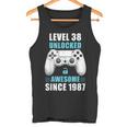 38歳の誕生日ビデオゲーマー レベル38 アンロック済み 1987年以来 タンクトップ
