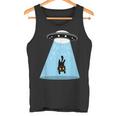 Alien Cat Abduction Ufo Cat Alien Abduction タンクトップ
