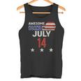 Awesome 7月14日 ヴィンテージ アメリカ国旗 クラシック 7月14日 タンクトップ