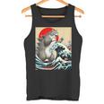 Catzilla 猫日本美術面白い猫 タンクトップ