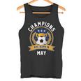 Champion Are Born In May フットボール サッカーボール 誕生日プレゼント 長袖tシャツ タンクトップ