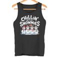 Chilling With Mynowmies 冬の雪だるまファミリーデザイン タンクトップ