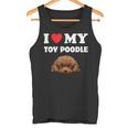 Cute I Love My Toy プードル 犬の飼い主 タンクトップ